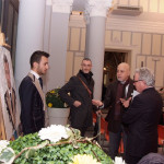 4 Lello antonelli e Sebastiano Di Rienzo - presidente A N S - ammirano l'opera dipinta dal maestro Carlo Alberto Palumbo